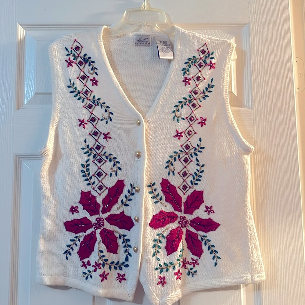 Vintage Christmas Sweater Vest by Kathie Lee Collection